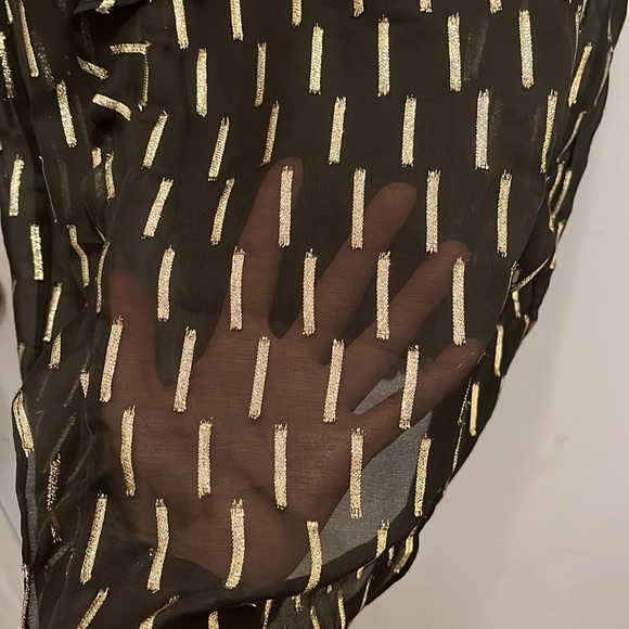 Womens Black and Gold Worthington Dress - Picture 6 of 9